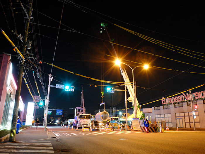 福岡３号吉塚・榎田地区無電柱化２工区工事　写真1